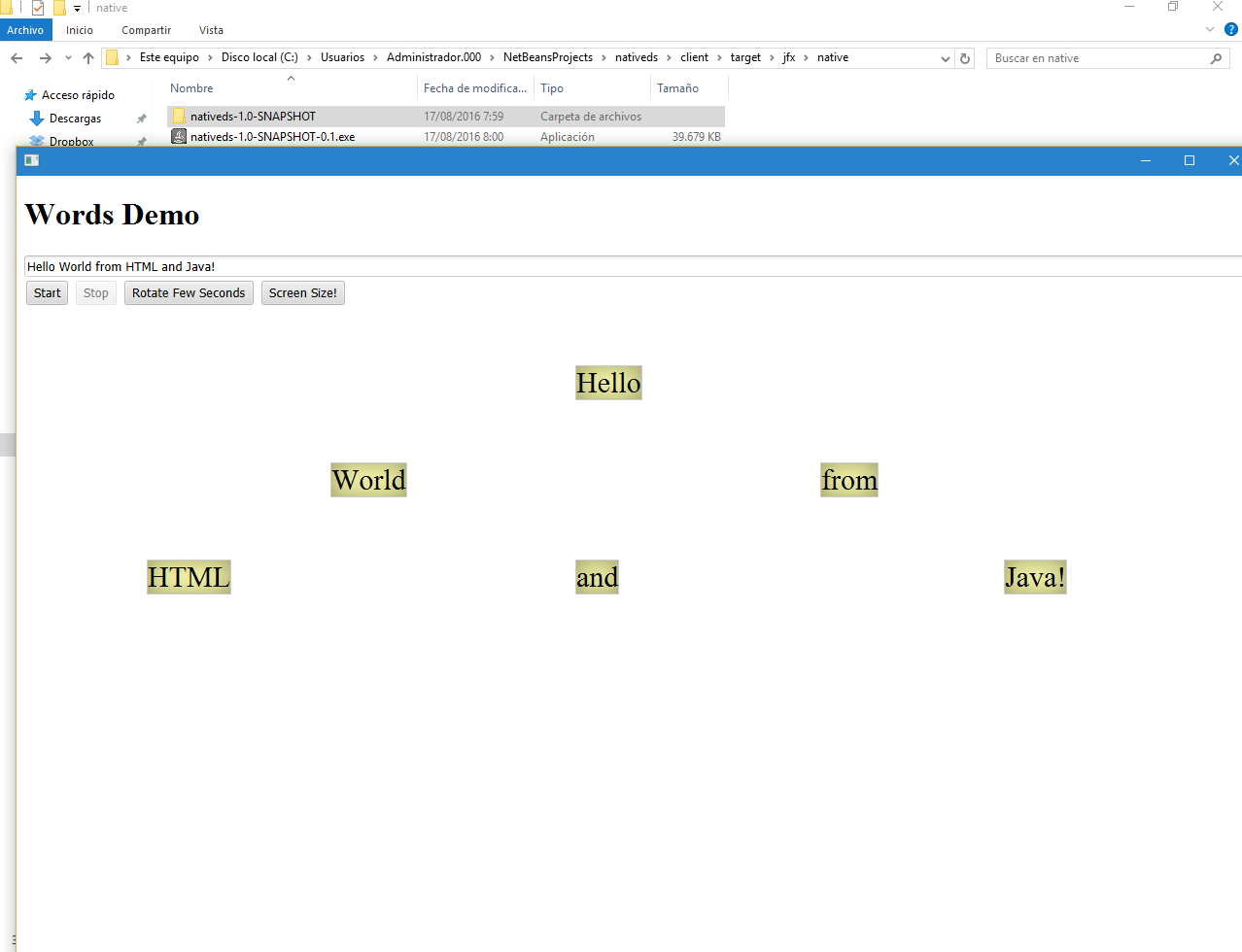 The final native app